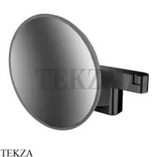 Emco Evo Зеркало косметическое 5х с LED подсветкой, 2 световые кнопки, скрытая подводка, черный матовый