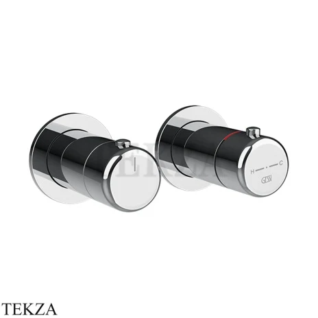 Gessi Goccia Термостат для душа, 3 потока, внешняя часть 33136-031, хром глянец