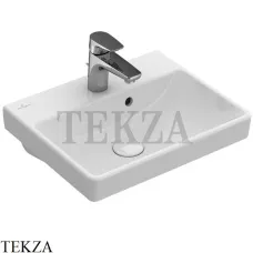 Villeroy & Boch AVENTO Раковина подвесная или или пьедестал, с переливом 73584501, белый глянец