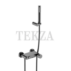 Boheme Stick Смеситель для ванны с изливом и гарнитуром Stick 123-GM Gun Metall c ручкой DIAMOND
