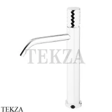 FIMA Carlo Frattini Spillo TECH X Смеситель для раковины, с донным клапаном F3031TLXSXBS, белый матовый