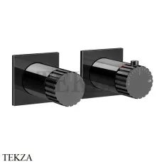 Gessi Incastri Термостат для душа 2 потока, внешняя часть 75134-706, Black Metal PVD