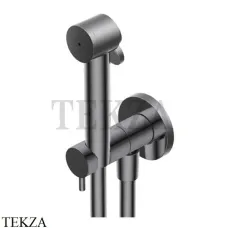 Ritmonio Complementi Туалетный гидроерш латунь, шланг, вывод 72J027 BLX, Brushed Black Chrome