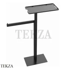 Boheme Q Стойка напольная с полкой и полотенцедержателем 10952-B, Черный матовый