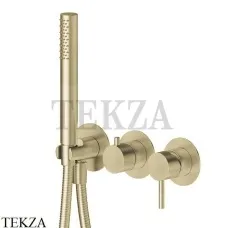 Newform X-Steel 316 Душевой комплект смеситель 2 потока, ручной душ, сталь 69667EX.59.098, PVD Brushed pale gold