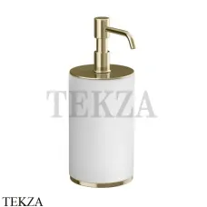 Gessi INCISO accessories Дозатор для жидкого мыла настольный, белый 66437-710, Brass PVD
