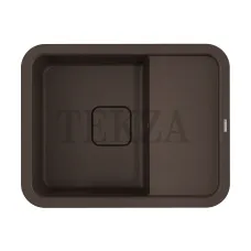 Omoikiri Tasogare 65 Кухонная мойка Artgranit прямоугольная с крылом 4993489 темный шоколад