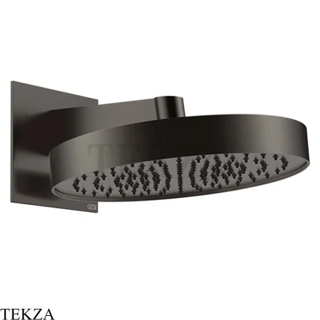 Gessi Incastri Верхняя лейка D30 с кронштейном из стены 63049-707, black хром Brush