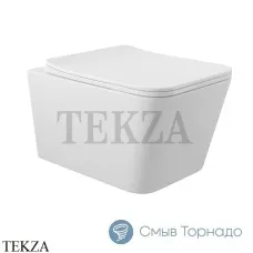 Aqueduto MACIO Унитаз подвесной безободковый торнадо, сиденье c микролифтом MACT2120, Белый матовый