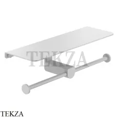 Gessi RILIEVO Держатель для бумаги двойной с крышкой-полкой 59450-279, белый матовый