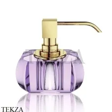 Decor Walther Kristall SSP Дозатор для мыла настольный 0924480, фиолетовый-золото глянец