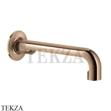 Gessi INCISO Излив для раковины настенный средней длины 58100-030, Copper глянец PVD