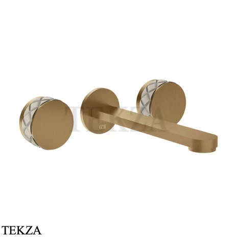 Gessi Pelle Tresse Смеситель для раковины, внешняя часть 78290-448, Crème/Deep Bronze Br. PVD