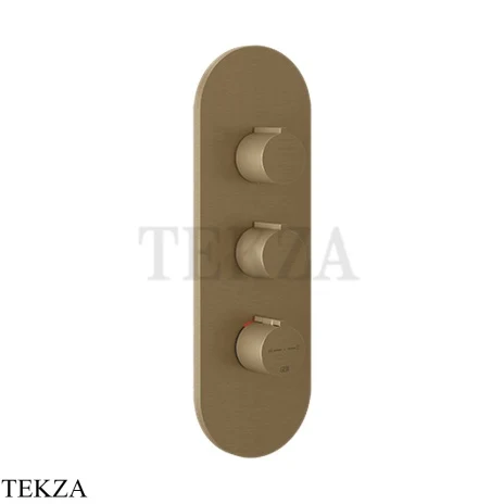 Gessi Ingranaggio-Anello Термостат для душа, 2 потока, внешняя часть 43064-791, Deep Bronze Br. PVD
