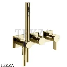 Gessi Inverso RIGATO Смеситель для душа, 2 потока, с гарнитуром, внешняя часть 73536-710, Brass PVD