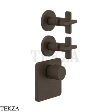 Gessi INCISO WELLNESS Термостат 2 выхода, внешняя часть 58344-845, Dark Bronze