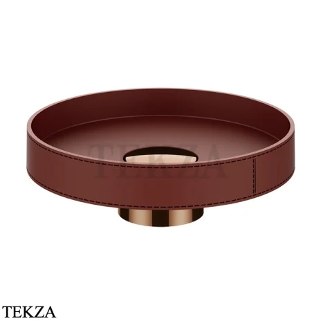 Gessi Pelle Tresse Раковина круглая накладная, без перелива 78601-444, Red Cherry/ Copper PVD