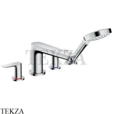 Hansgrohe Talis E Смеситель на борт ванны с гарнитуром 71748000, хром глянец