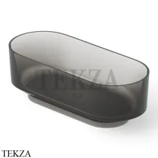 Dea Design Shadow Ванна отдельностоящая овальная 170x72 Glasstech DD8675 1700 R4, Smoky Black R4