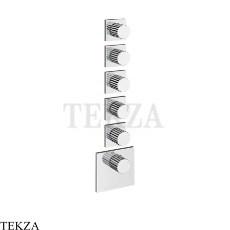 Gessi Incastri Термостат для душа 5 потоков, внешняя часть 75310-031, хром глянец