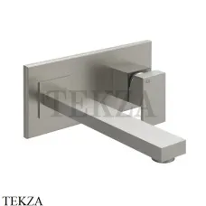 Gessi Rettangolo Смеситель для раковины на планке длинный, внешняя часть 44838-149, Finox Brushed Nickel