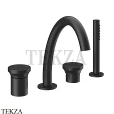 Gessi Origini ACCENT Смеситель для ванны с изливом и гарнитуром 66037-299, Black XL