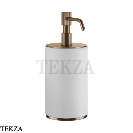 Gessi VENTI20 Дозатор для жидкого мыла настольный белый 65437-708, Copper Brushed PVD