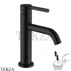 Kludi NOVA FONTE Pura Смеситель для раковины 100, с донным клапаном 202883915, черный матовый