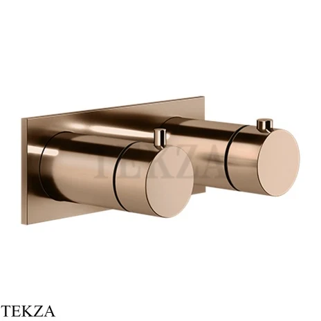 Gessi Ingranaggio-Anello Термостат для душа на планке, 3 потока, внешняя часть 63336-030, Copper PVD