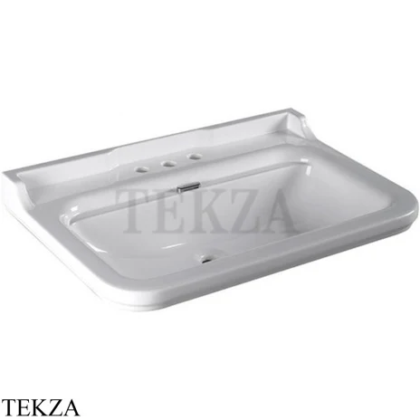 Kerasan Waldorf Раковина подвесная, 3 отв., керамическая, 4141K1bi/cr*3, белый глянец-хром