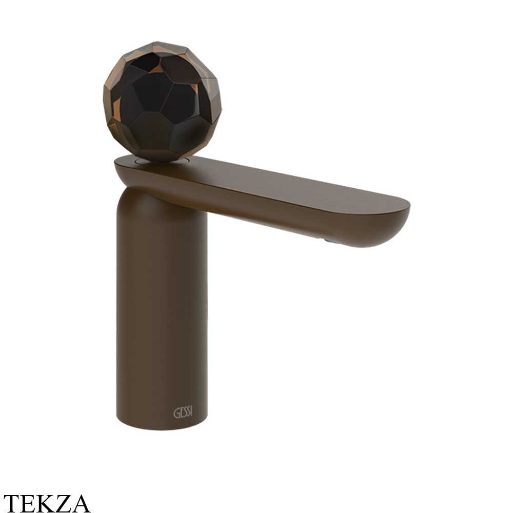 Gessi Perle Смеситель для раковины, без донного клапана 74202-845, бронза Dark Brush