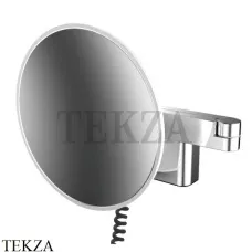 Emco Evo Зеркало косметическое 5х с LED подсветкой, 2 световые кнопки, шнур, хром глянец