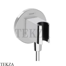 Hansgrohe FixFit S Шланговое подсоединение с держателем 26888000, хром глянец Hansgrohe FixFit S Шланговое подсоединение с держателем 26888000, хром глянец