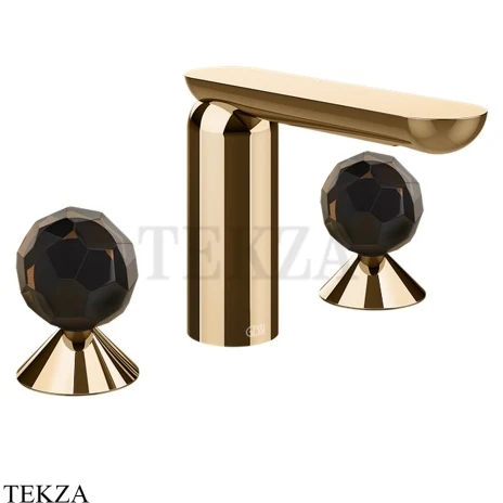 Gessi Perle Смеситель для раковины на 3 отв., без гарнитура 74225-735, бронза глянец