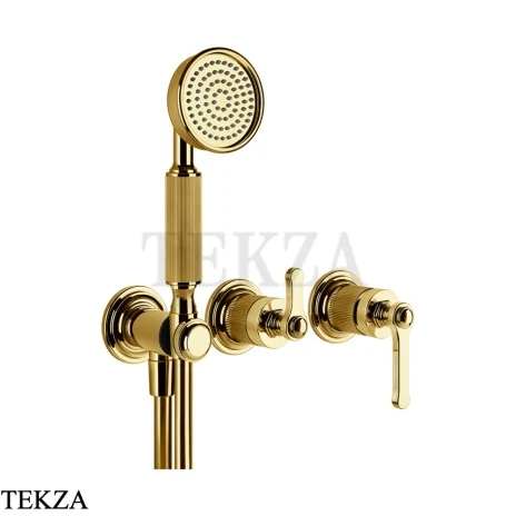 Gessi VENTI20 Смеситель для душа, с гарнитуром внешняя часть 65036-246, Gold PVD