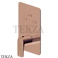 Newform Delta Zero Термостат для душа 3 потока select, внешняя часть 70430E.58.061, PVD Copper Bronze Newform Delta Zero Термостат для душа 3 потока select, внешняя часть 70430E.58.061, PVD Copper Bronze