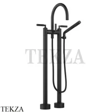 Dornbracht TARA Смеситель для ванны напольный, с гарнитуром 25943882-33, черный матовый