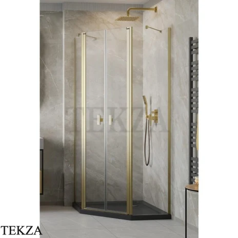Radaway Nes PTD Комплект боковых стенок 80х80 см, 10051400-99-01, брашированное золото