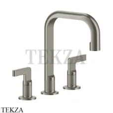 Gessi INCISO Смеситель для раковины средний, с донным клапаном 58013-149, Finox Brushed Nickel