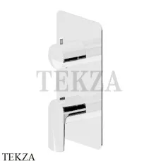 Newform Delta Zero Термостат для душа 2-3-4-5 потока, внешняя часть 69857E.01.014, белый матовый