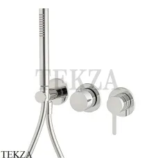 FIMA Carlo Frattini SNAP Смеситель для душа с гарнитуром, внешняя часть F3129WX8SN, Brushed nickel