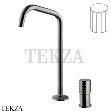 FIMA Carlo Frattini Spillo TECH V Смеситель для раковины, с донным клапаном F3271TNDVCS, Brushed black chrome