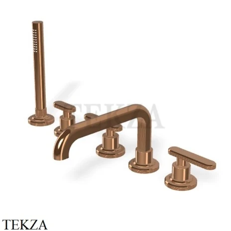 FIMA Carlo Frattini Park Line Смеситель для ванны на борт с гарнитуром F1324ZL, Amber Bronza