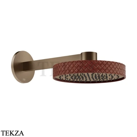 Gessi Pelle Tresse Верхняя лейка с кронштейном D30,5 см, 78249-447, Red Cherry/ Coffee Bronze Br. PVD