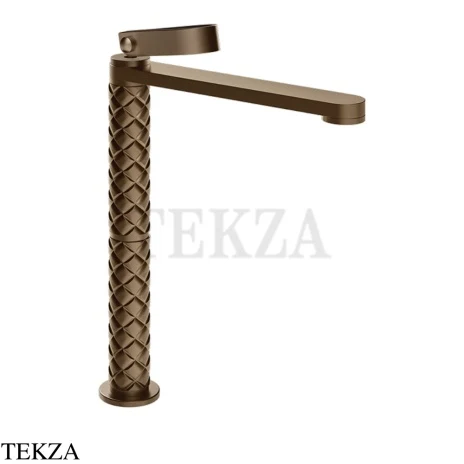 Gessi Pelle Laccetto Смеситель для раковины высокий, без гарнитуры, 78304-761, Coffee Bronze Brushed PVD