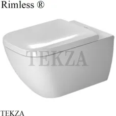 Duravit Happy D.2 Унитаз подвесной, без ободка 2222090000, сиденье микролифт SoftClose, белый глянец