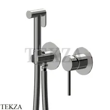 Newform Гигиенический душ с держателем, смеситель, внешняя часть 885.58.063, PVD Gun Metal