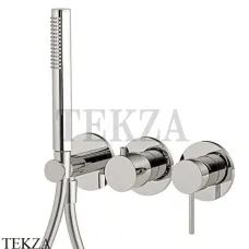 FIMA Carlo Frattini Spillo UP Смеситель для душа, 2 потока с гарнитуром F3049WX8SN, Brushed nickel