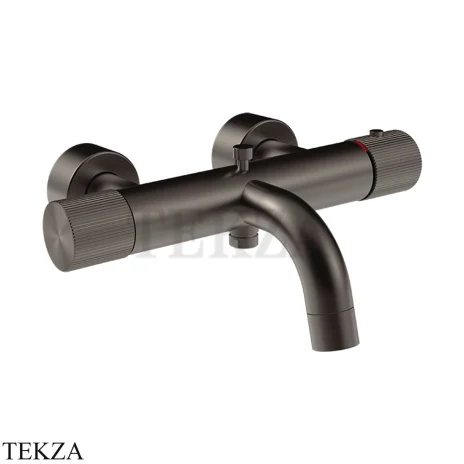 Gessi Habito RIGATO Термостатический смеситель для ванны с изливом 70513-707, Black Metal Br. PVD