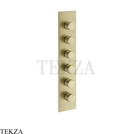 Gessi Incastri Термостат для душа 5 потоков, внешняя часть 75320-727, шампань Brushed